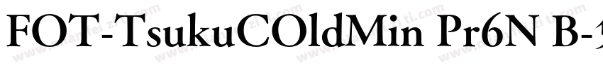 FOT-TsukuCOldMin Pr6N B字体转换